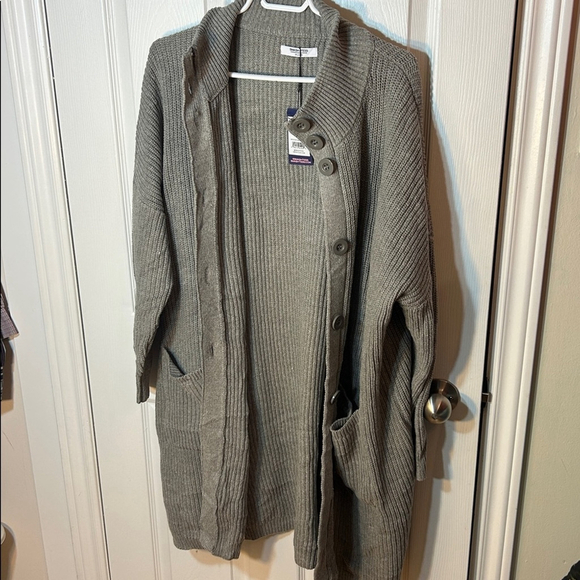 Smash + Tess whimsy cardigan heather grey longline size M/L NWT - Picture 2 of 7